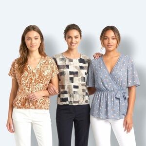 3-Pack of  Women’s Blouses, S Spring Break Essentials